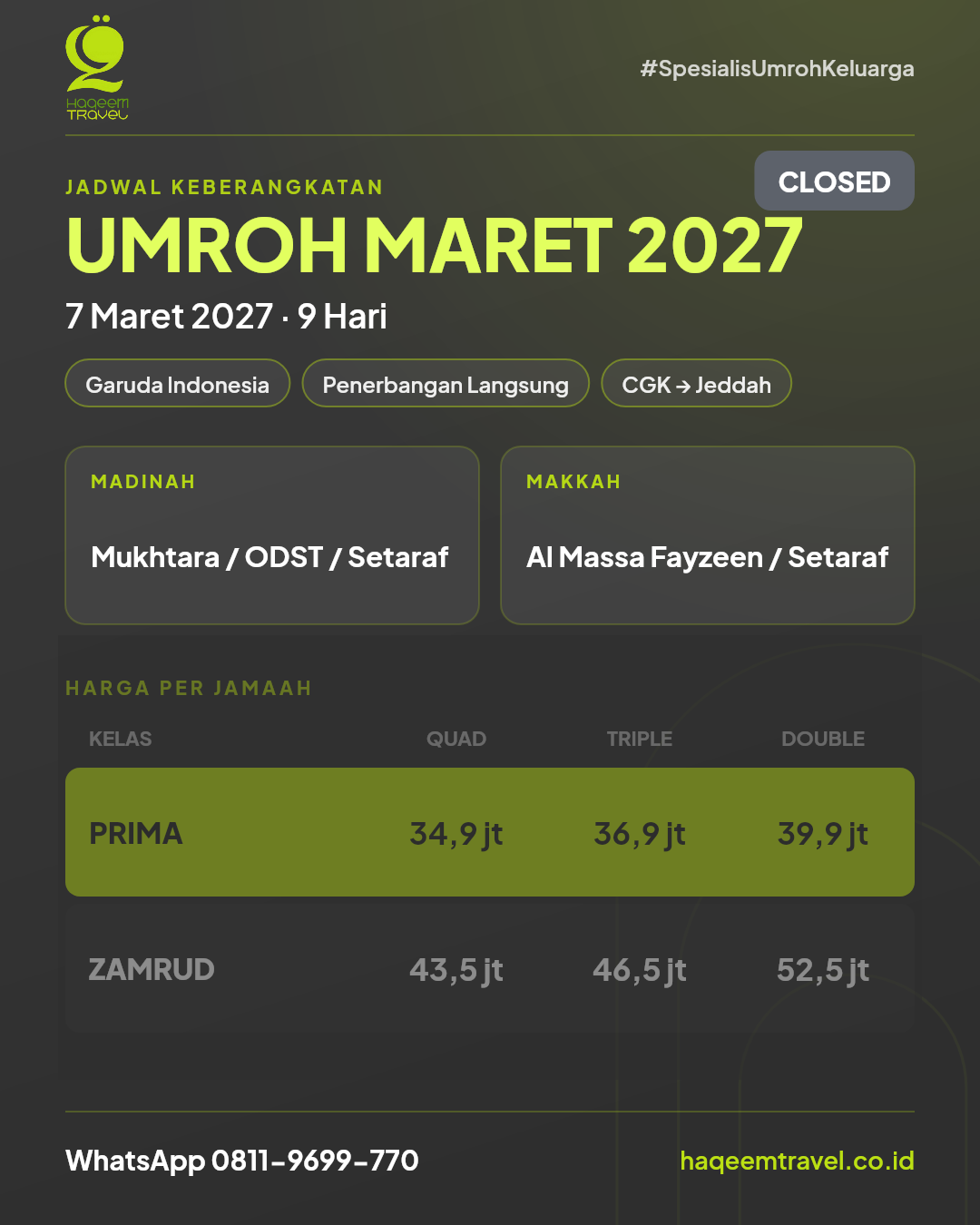 Flyer Smart Takbiran Makkah 9 Hari